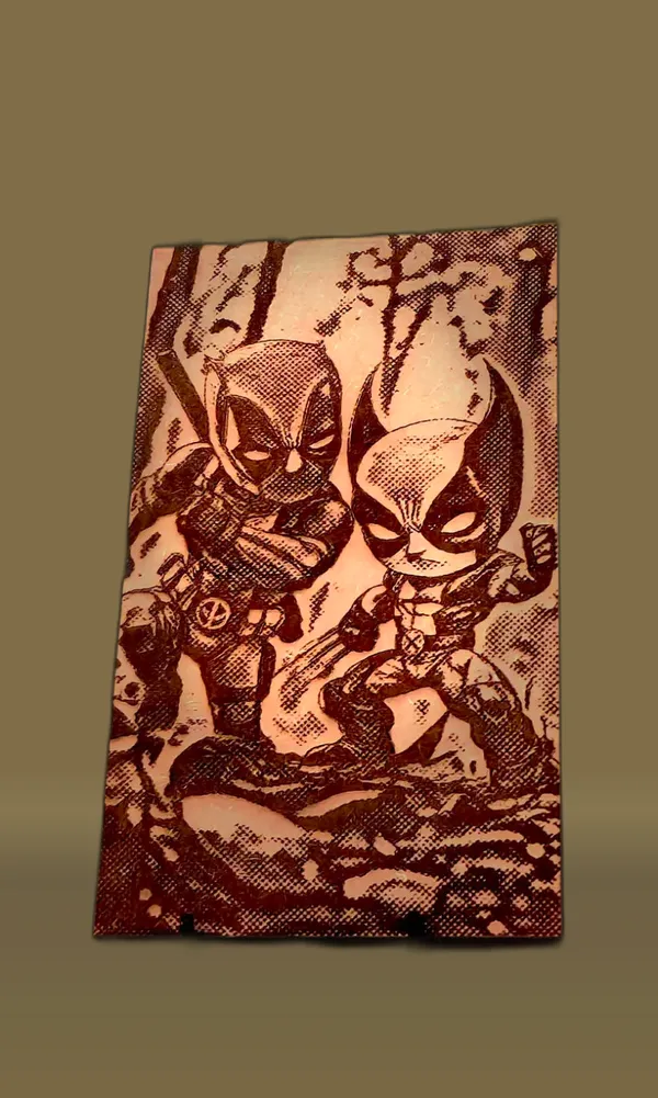 Deadpool_&_Wolverine_Green_Wood_Engraved_Wall_Frame_|_For_Wall_Decoration