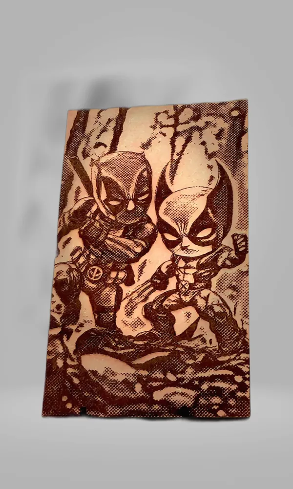 Deadpool_&_Wolverine_Green_Wood_Engraved_Wall_Frame_|_For_Wall_Decoration