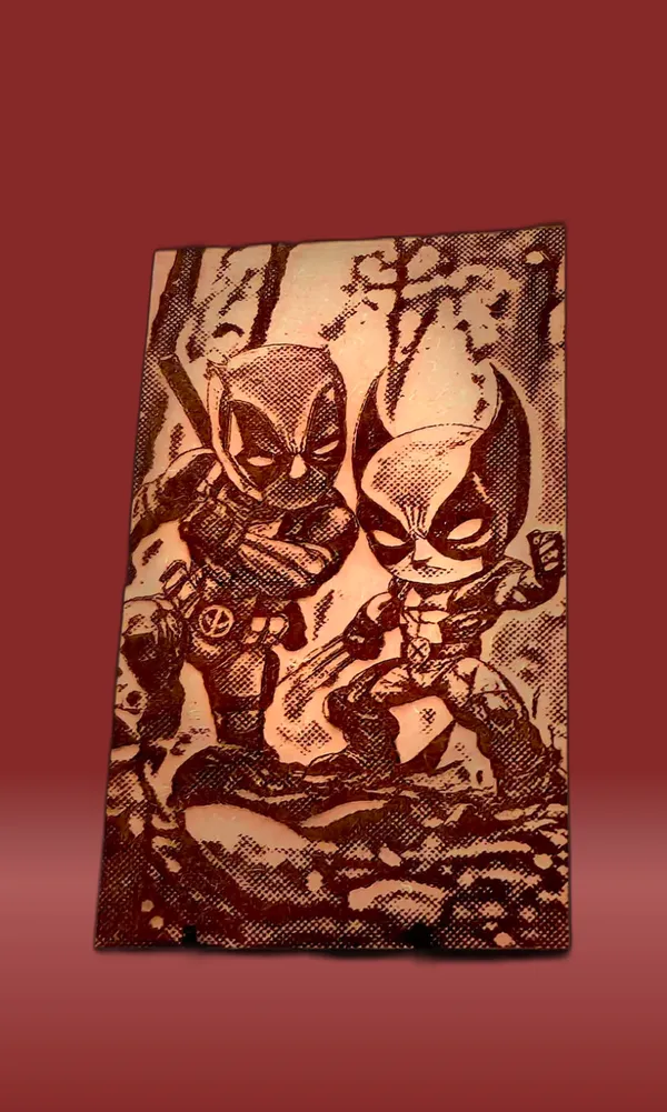Deadpool_&_Wolverine_Green_Wood_Engraved_Wall_Frame_|_For_Wall_Decoration