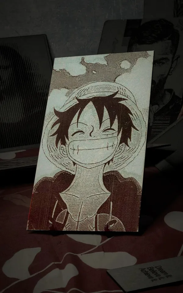 Luffy_Green_Wood_Engraved_Wall_Frame_|_Anime_Theme_|_For_Wall_Decoration