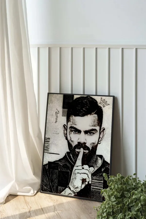 Virat_Kohli_Brown_Wood_Engraved_Wall_Frame_|_For_Wall_Decoration