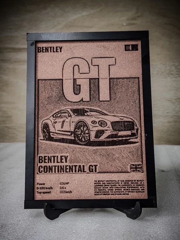 Bentley_Beige_Wood_Engraved_Wall_Frame_|_Car_Theme_|_For_Wall_Decoration