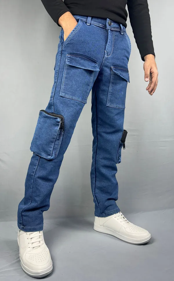 Styzon Dark Blue Cargo Denim LOOSE FIT Stretchable Casual Jeans For Men Price in India Buy Styzon Dark Blue Cargo Denim LOOSE FIT Stretchable Casual Jeans For Men online at undefined