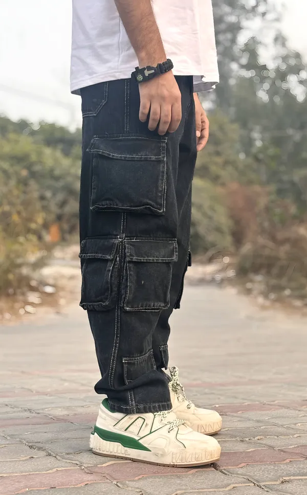 BLACK_BAGGY_LOOSE_FIT_10_POCKET_DENIM-_CASUAL_JEANS_FOR_MEN