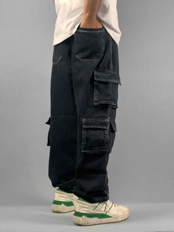 BLACK_BAGGY_LOOSE_FIT_10_POCKET_DENIM-_CASUAL_JEANS_FOR_MEN