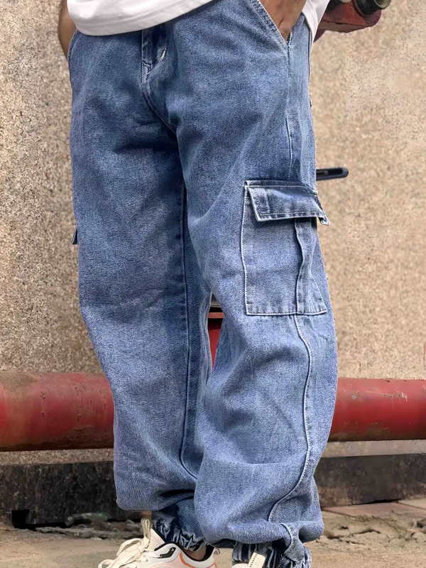 LIGHT_BLUE_LOOSE_FIT_PURE_COTTON_JOGGER_FIT_JEANS_FOR_MEN.