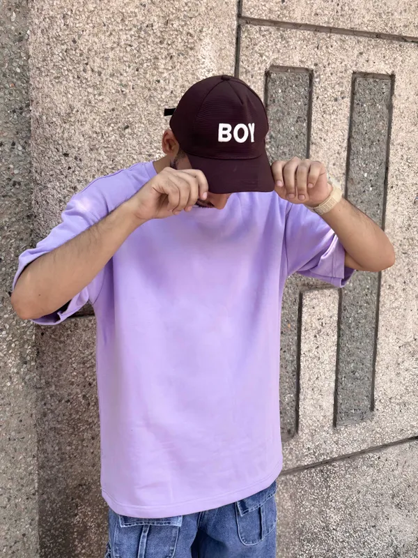 Purple_Cotton_Blend_Regular_T-Shirt_For_Men