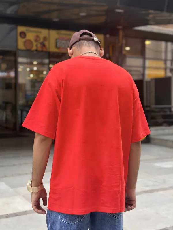 Red_Cotton_Blend_Regular_T-Shirt_For_Men