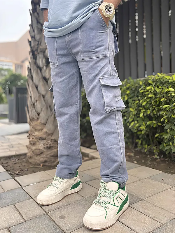 Styzon Grey Cargo Stretchable Casual Denim Jeans For Men Price in India Buy Styzon Grey Cargo Stretchable Casual Denim Jeans For Men online at undefined