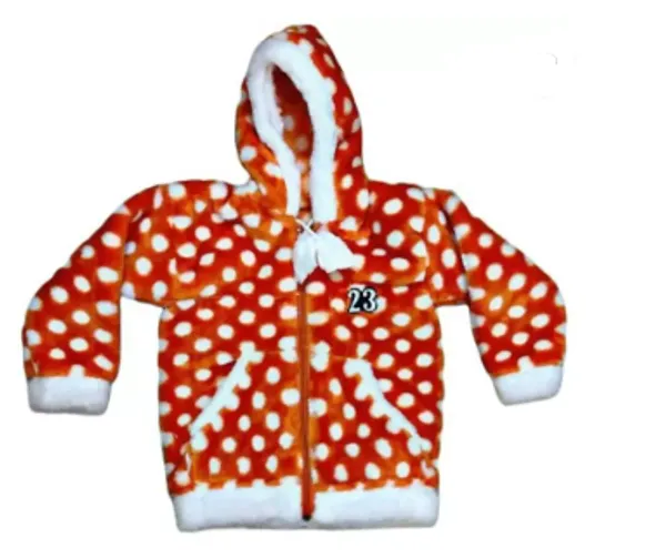 Baby_Boys_&_Girls_Polka_Print_Hooded_Neck_Orange_Sweater