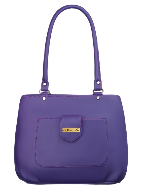Purple_Artificial_Leather_Shoulder_Bag__For_Women