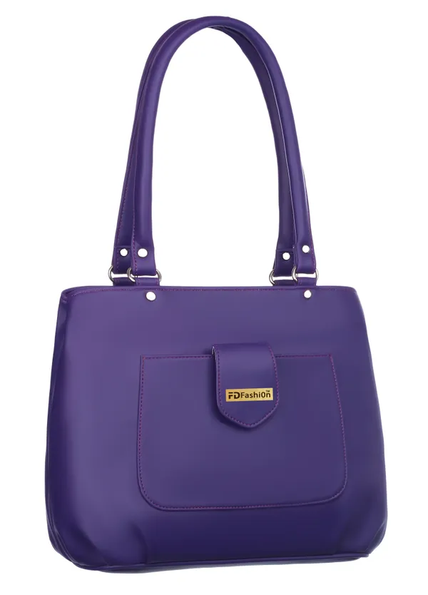 Purple_Artificial_Leather_Shoulder_Bag__For_Women