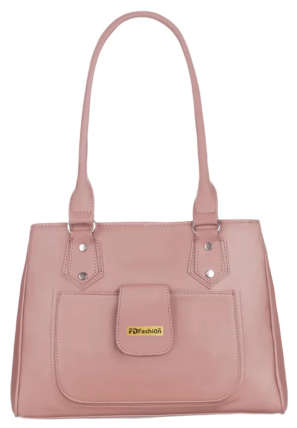 Gold_Artificial_Leather_Shoulder_Bag_For_Women