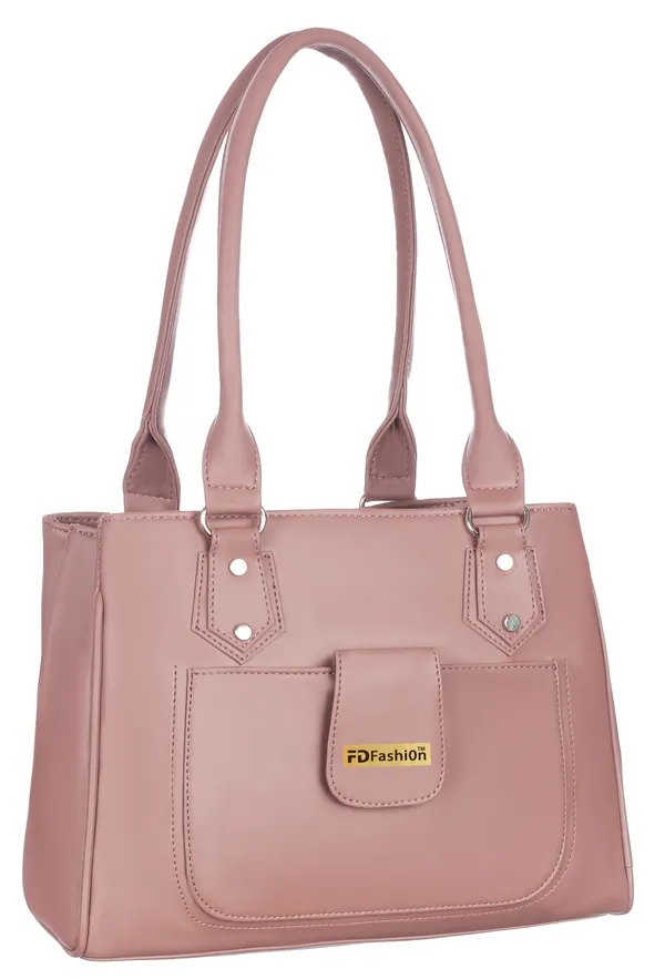 Gold_Artificial_Leather_Shoulder_Bag_For_Women