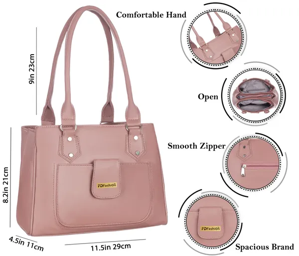 Gold_Artificial_Leather_Shoulder_Bag_For_Women