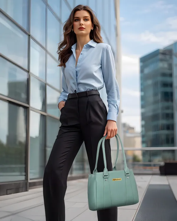 Green_Artificial_Leather_Shoulder_Bag_For_Women