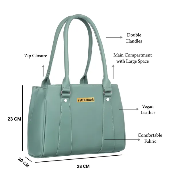 Green_Artificial_Leather_Shoulder_Bag_For_Women
