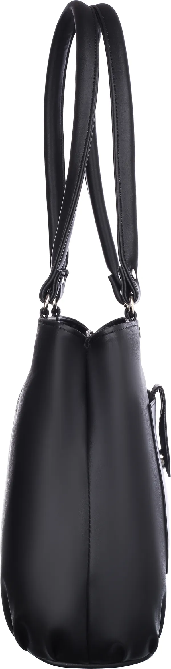 Black_Artificial_Leather_Shoulder_Bag_For_Women