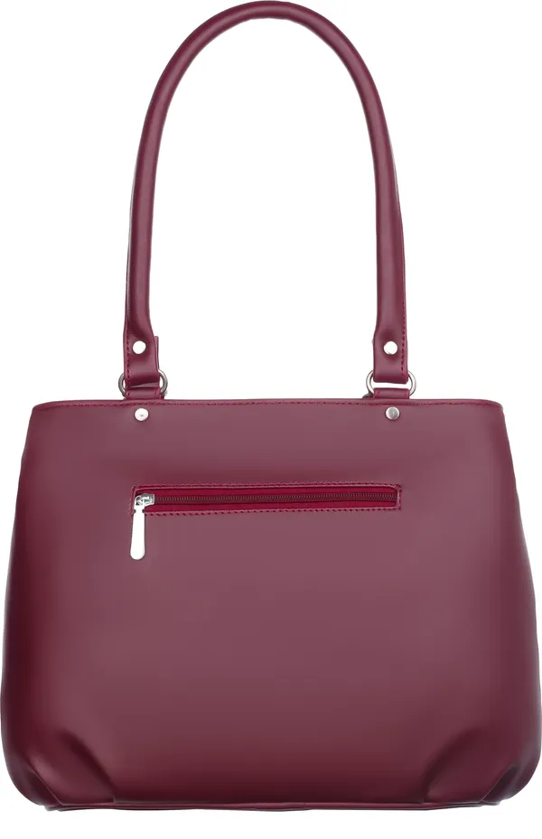 Maroon_Artificial_Leather_Shoulder_Bag_For_Women