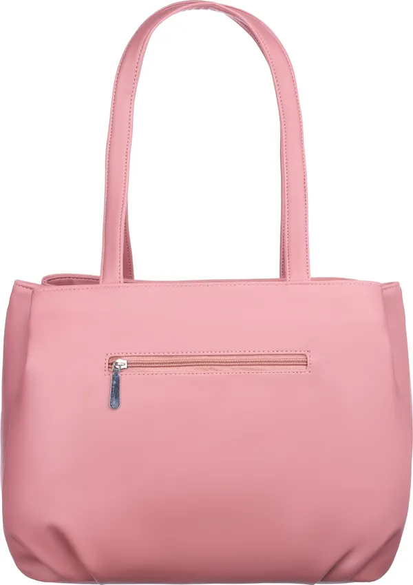 Pink_Artificial_Leather_Shoulder_Bag_For_Women