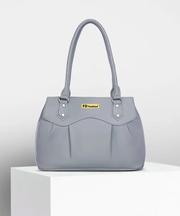 Grey_Pu_Shoulder_Bag_For_Women