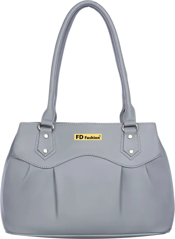 Grey_Pu_Shoulder_Bag_For_Women