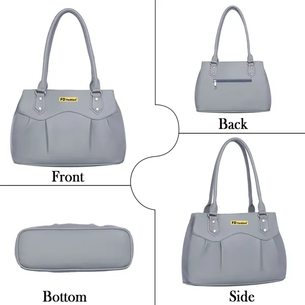 Grey_Pu_Shoulder_Bag_For_Women