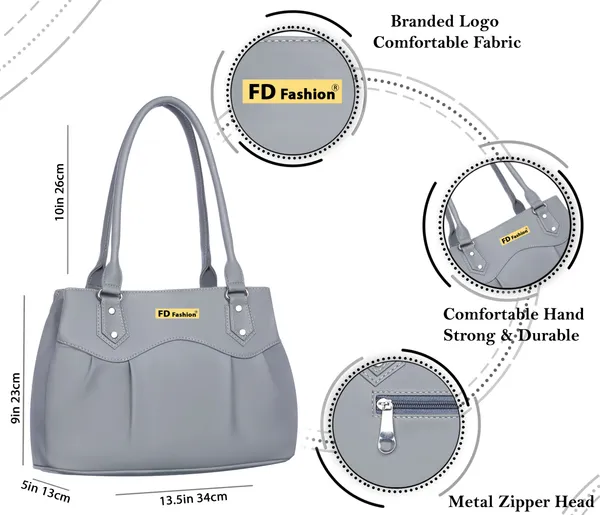 Grey_Pu_Shoulder_Bag_For_Women