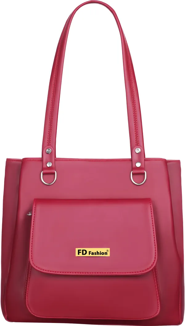 Maroon_Pu_&_Artificial_Leather_Shoulder_Bag_For_Women