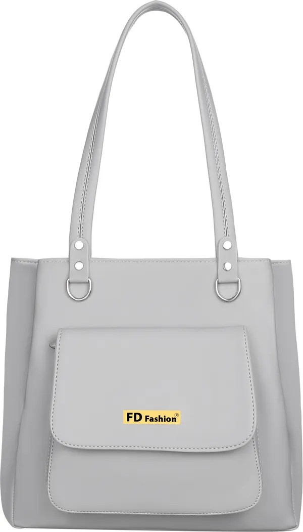 Grey_Pu_&_Artificial_Leather_Shoulder_Bag__For_Women