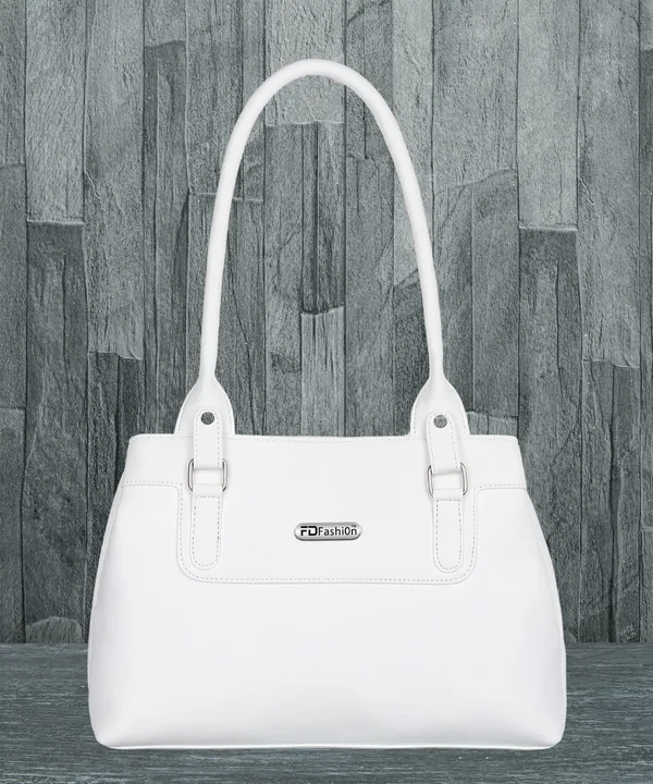 White_Pu_Shoulder_Bag_For_Women