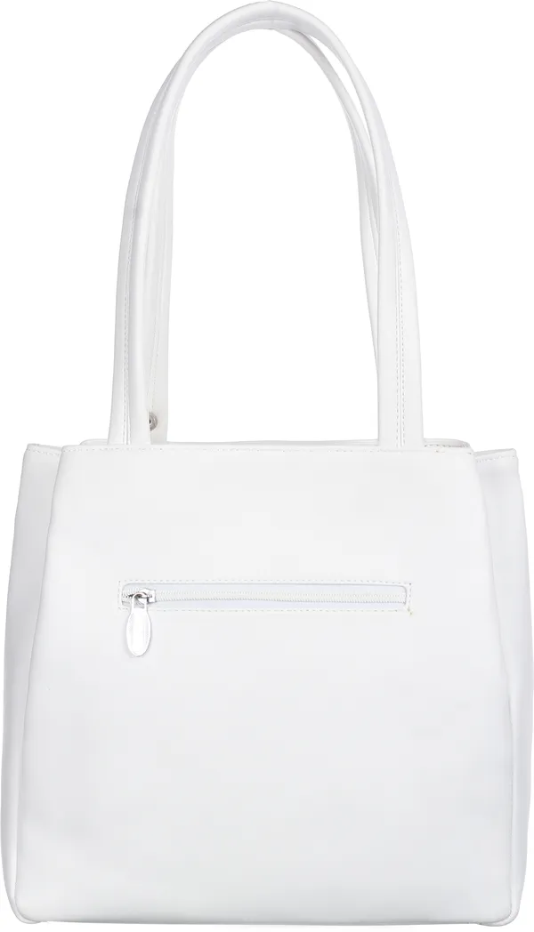 White_Pu_&_Artificial_Leather_Shoulder_Bag_For_Women