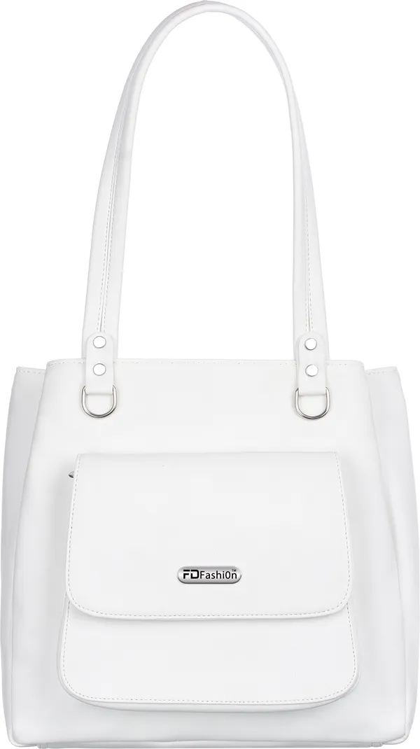 White_Pu_&_Artificial_Leather_Shoulder_Bag_For_Women