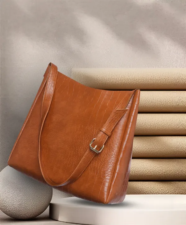 Tan_Artificial_Leather_Shoulder_Bag_For_Women