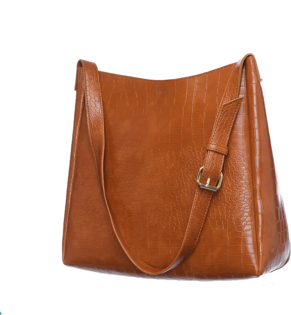 Tan_Artificial_Leather_Shoulder_Bag_For_Women