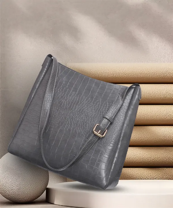 Grey_Artificial_Leather_Shoulder_Bag__For_Women