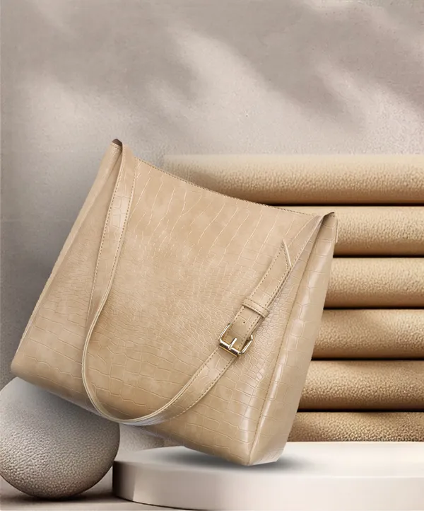 Beige_Artificial_Leather_Shoulder_Bag_For_Women
