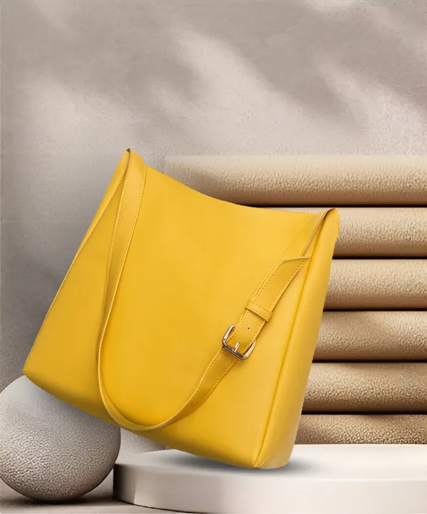 Yellow_Artificial_Leather_Shoulder_Bag_For_Women