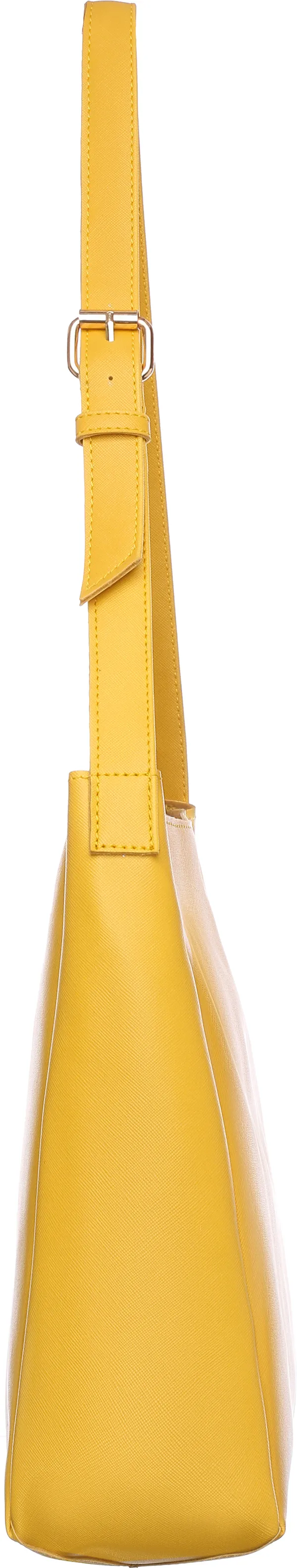 Yellow_Artificial_Leather_Shoulder_Bag_For_Women
