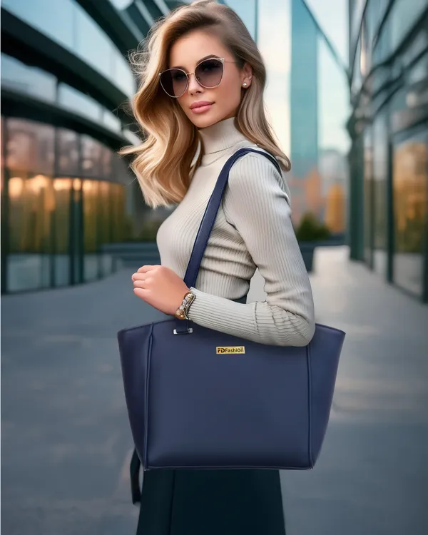 Blue_Pu_Shoulder_Bag__For_Women