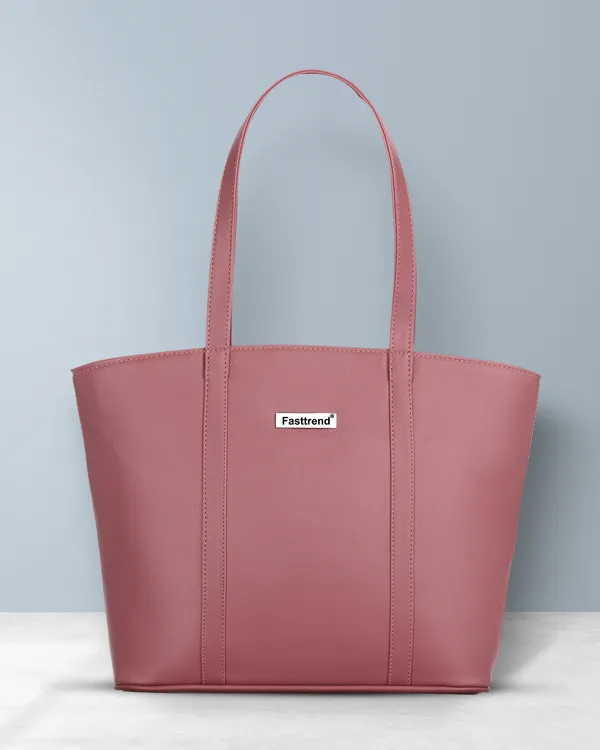 Pink_Artificial_Leather_Shoulder_Bag__For_Women