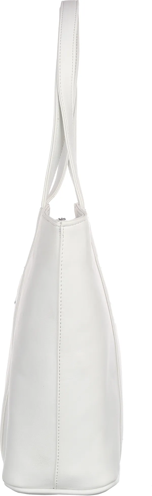 White_Artificial_Leather_Shoulder_Bag_For_Women