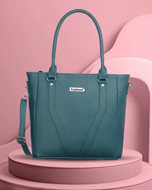 Blue_Pu_Shoulder_Bag_For_Women