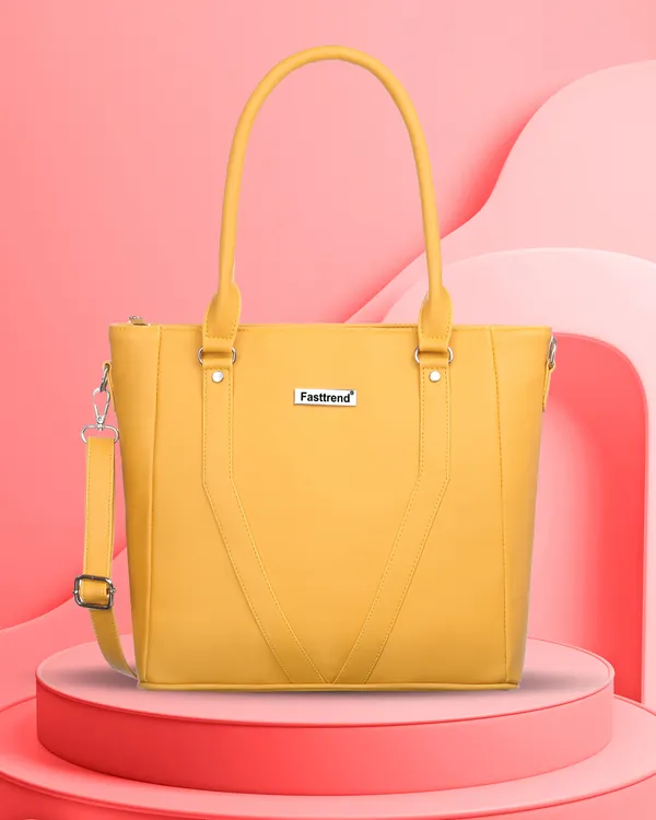 Yellow_Pu_Shoulder_Bag_For_Women
