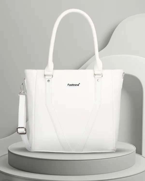 White_Pu_Shoulder_Bag_For_Women