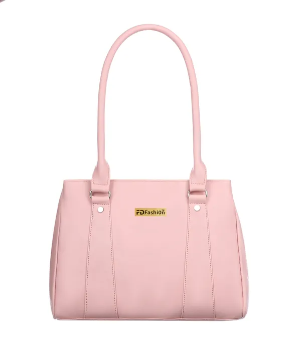 Pink_Artificial_Leather_Shoulder_Bag_For_Women