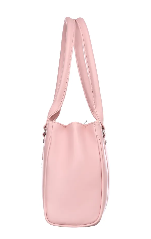 Pink_Artificial_Leather_Shoulder_Bag_For_Women