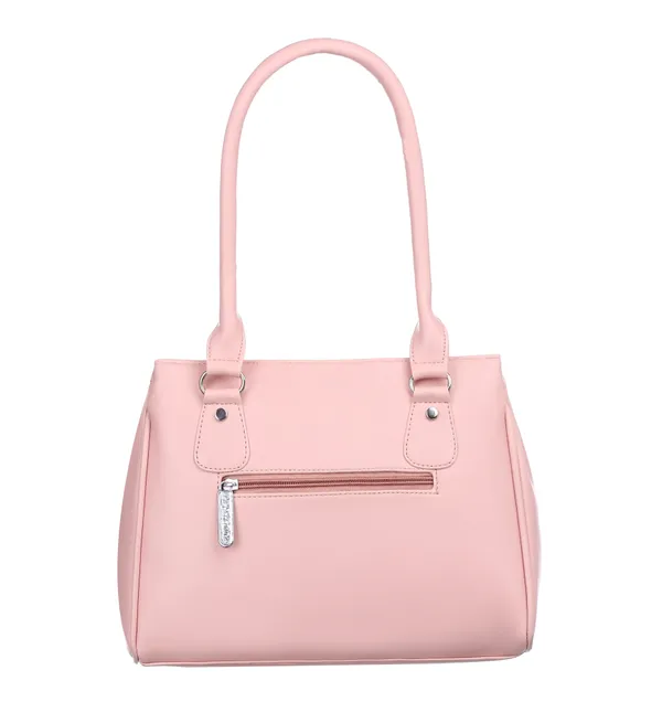 Pink_Artificial_Leather_Shoulder_Bag_For_Women