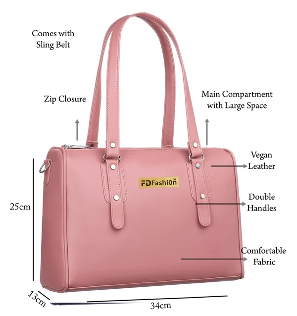Pink_Pu_Shoulder_Bag__For_Women
