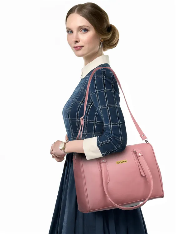 Pink_Pu_Shoulder_Bag__For_Women